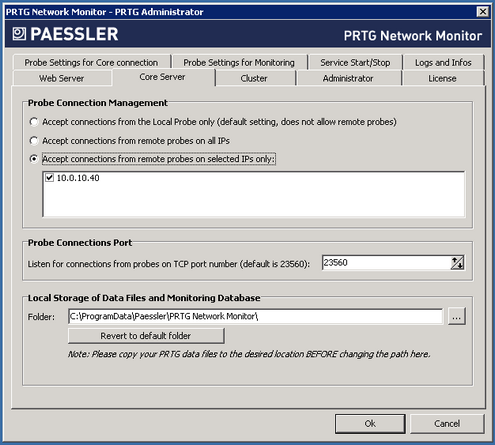 PRTG Administrator: Core Server