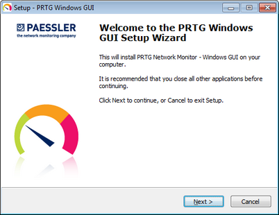 Windows GUI Setup Wizard Welcome Screen