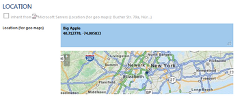 Defining Location New York City with Geo Coordinates and Label Big Apple