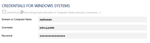 Credentials for Windows Systems